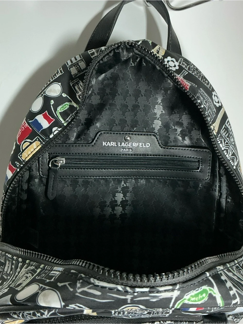 Karl lagerfeld Black Paris-Print women’s Backpack